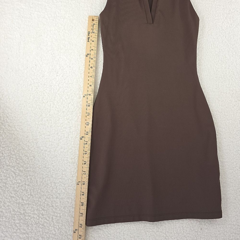 Babaton Golf Sleeveless Bodycon Dress Brown Size XS - Picture 4 of 10